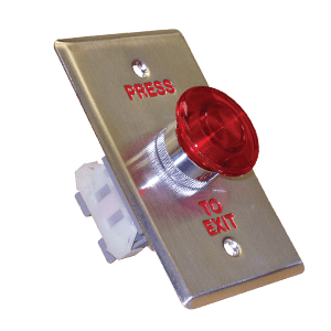 red illuminated push to exit button COR-ACC400IL