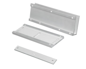 aluminum bracket package for glass doors and maglocks