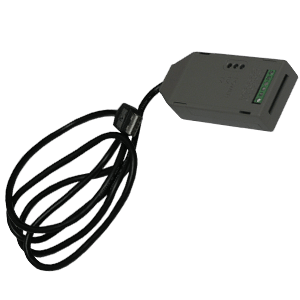 breakout box with indicator LEDs and  bare wire terminal block let you wire your own RS485 or other serial signals to a standard USB connector