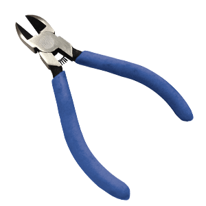 Hardened steel, spring loaded side cutter wire clipper