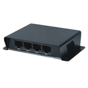  hub connects power and video signals to RJ-style (RJ45) connectors for transfer to cameras