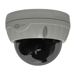 Waterproof (IP68) CCTV with a 1/3" CCD video sensor and GEN III image processer. Hardened dome with anti-tamper features.