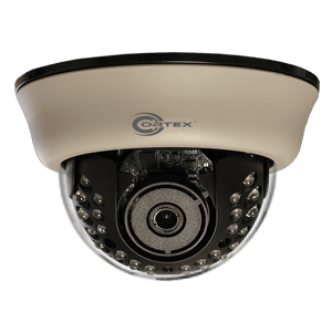 Waterproof (IP68) CCTV with a 1/3" CCD video sensor and GEN III image processer. Hardened dome with anti-tamper features.