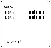 menu options for the OSD for COR-553HD full size security camera