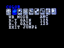 WB MODE - White Balance Mode. AWC, ATW, MANUAL and PUSH selections are available