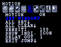 Motion Detection Menu