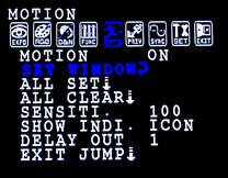 Motion  Detection Menu